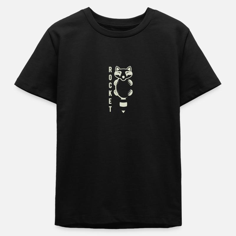 Raton laveur de raton laveur - T-shirt ado bio Stanley/Stella - noir