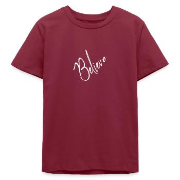 Glauben - Teenager Organic T-Shirt Mini Creator von Stanley/Stella - Burgunderrot - Vorne