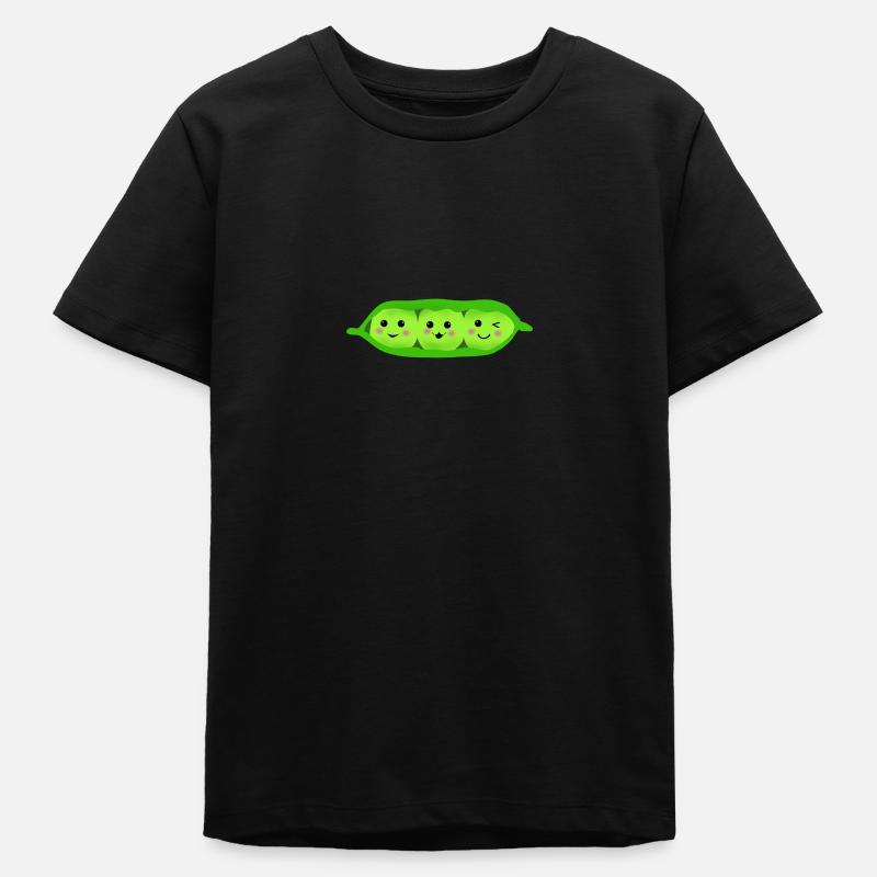 three_peas_in_a_pod - T-shirt ado bio Stanley/Stella - noir