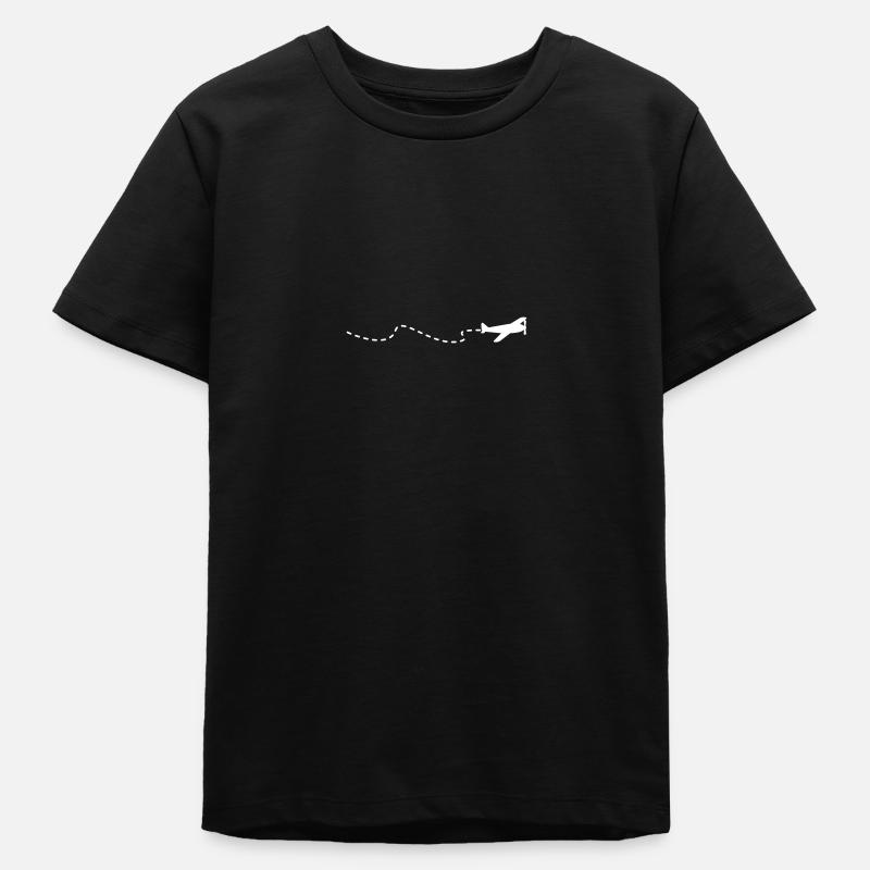 Avion / plain vol (1c) - T-shirt ado bio Stanley/Stella - noir