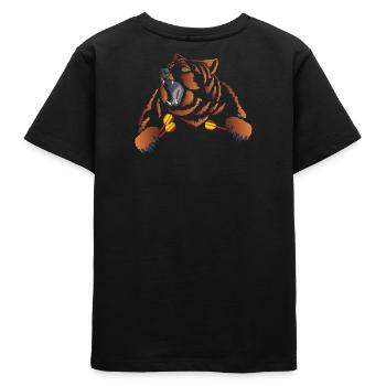 Wütender Braunbär mit Dartpfeile - Teenager Organic T-Shirt Mini Creator von Stanley/Stella - Schwarz - Hinten