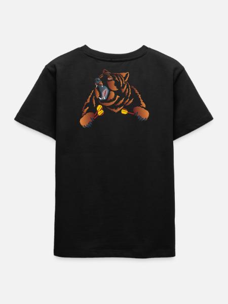 Wütender Braunbär mit Dartpfeile - Teenager Organic T-Shirt Mini Creator von Stanley/Stella - Schwarz