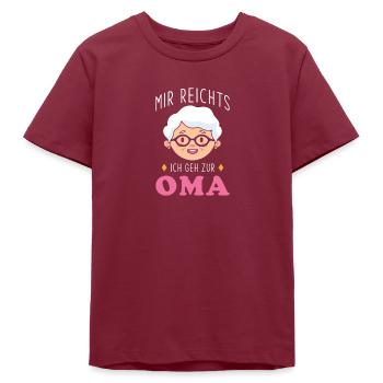 Oma Spruch Enkel - Teenager Organic T-Shirt Mini Creator von Stanley/Stella - Burgunderrot - Vorne