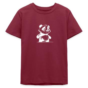 Petit Panda Enfants Bébé Dessin Au Crayon - T-shirt ado bio Stanley/Stella - bordeaux - Devant