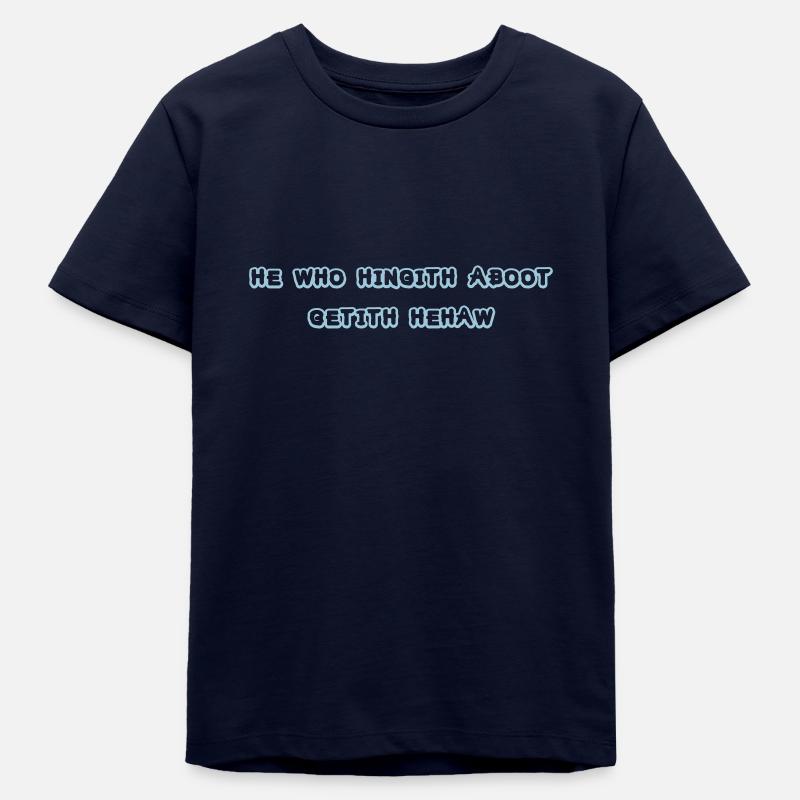 he who hingith aboot - T-shirt ado bio Stanley/Stella - marine
