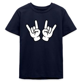 Icône de main Partie - T-shirt ado bio Stanley/Stella - marine - Devant