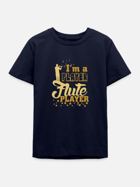 Querflöte spruch - Teenager Organic T-Shirt Mini Creator von Stanley/Stella - Navy