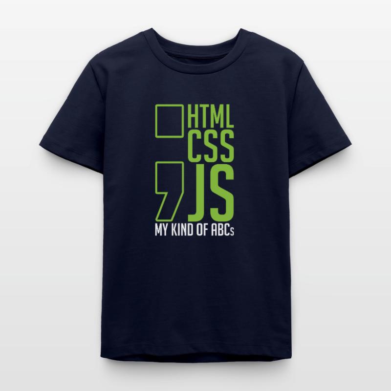 web developer gift html css js my kind of Teens Organic T-shirt by Stanley/Stella