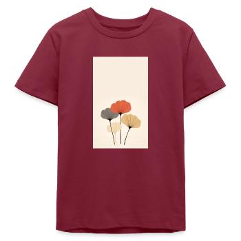 Ginkgo - Teenager Organic T-Shirt Mini Creator von Stanley/Stella - Burgunderrot - Vorne