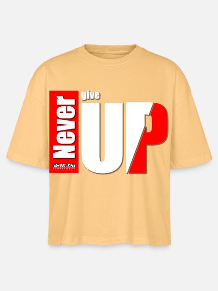 never give up - Stanley/Stella Frauen Boxy Bio-T-Shirt Nova - Mispel