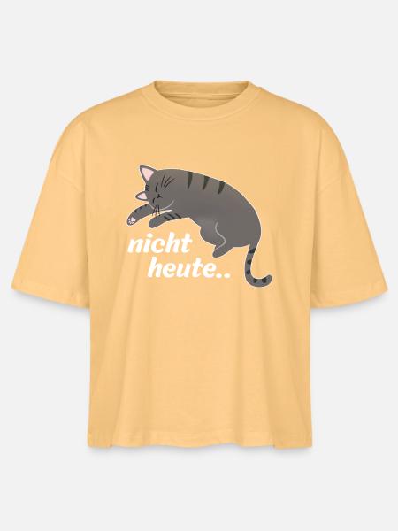 Nicht heute Katze - Stanley/Stella Frauen Boxy Bio-T-Shirt Nova - Mispel