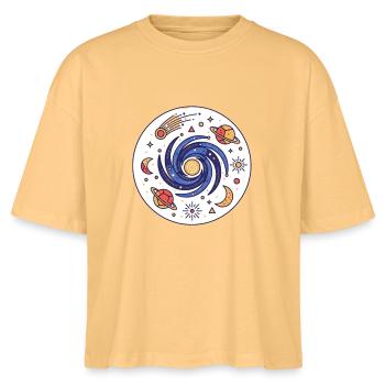 Cosmic Vortex Galaxy - Stanley/Stella Nova Women’s Boxy Organic T-Shirt - nispero - Front - Anna (173cm)