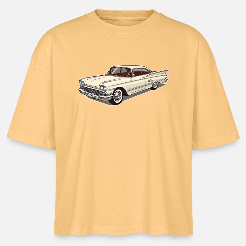 Klassischer Oldtimer - Elegantes Retro-Autodesign - Stanley/Stella Frauen Boxy Bio-T-Shirt Nova - Mispel