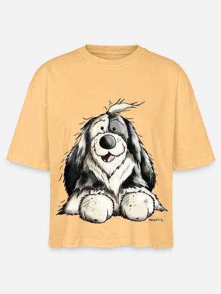 Süßer Bobtail - Stanley/Stella Frauen Boxy Bio-T-Shirt Nova - Mispel