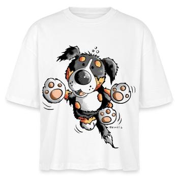 Funny Bernese Mountain Dog - Stanley/Stella Nova Women’s Boxy Organic T-Shirt - white - Front - Anna (173cm)