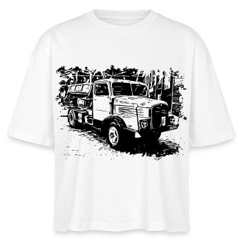 IFA Horch LKW Kipper - Stanley/Stella Frauen Boxy Bio-T-Shirt Nova - Weiß - Vorne - Anna (173cm)