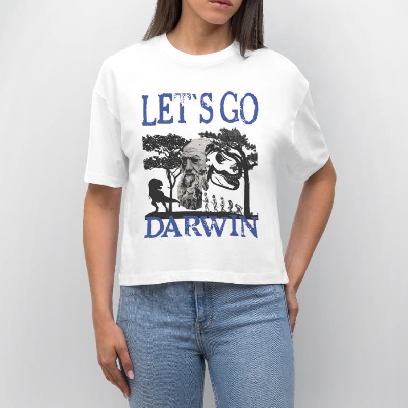 Charles Darwin Evolution textile gift idea Stanley/Stella Nova Women’s Boxy Organic T-Shirt