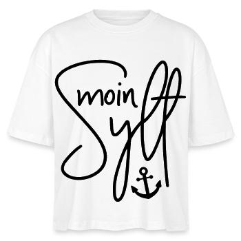 Moin Sylt Anker Reise Urlaub Tourist Insel Sylt - Stanley/Stella Frauen Boxy Bio-T-Shirt Nova - Weiß - Vorne - Anna (173cm)