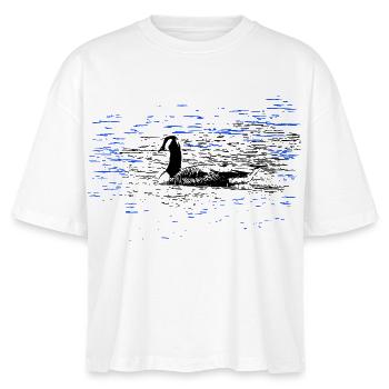 Ente Erpel Teich Schwimmen - Stanley/Stella Frauen Boxy Bio-T-Shirt Nova - Weiß - Vorne - Anna (173cm)