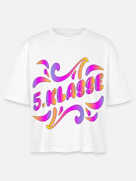 5. Klasse - SCHULWECHSEL - Stanley/Stella Frauen Boxy Bio-T-Shirt Nova - Weiß