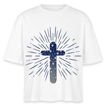 CHRISTLICHER GLAUBE RELIGION - Stanley/Stella Frauen Boxy Bio-T-Shirt Nova - Weiß - Vorne - Anna (173cm)