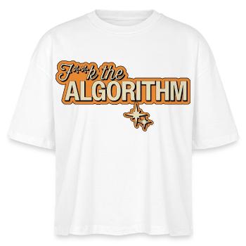 Fk the Algorithm – Digital Rebellion - Stanley/Stella Nova Women’s Boxy Organic T-Shirt - white - Front - Anna (173cm)