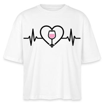 Vin Vin Verre Coeur Vin Rosé - T-shirt bio NOVA Stanley/Stella Femme - blanc - Devant - Anna (173cm)