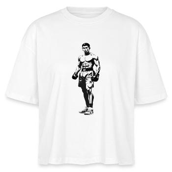 Thai Boxer - Martial Arts Sticker - Stanley/Stella Frauen Boxy Bio-T-Shirt Nova - Weiß - Vorne - Anna (173cm)