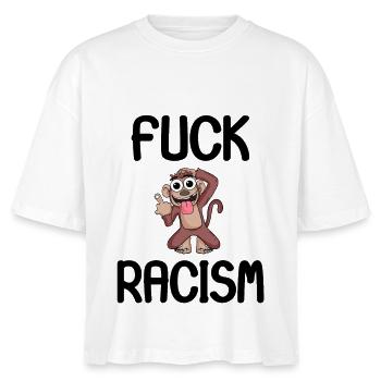 Gegen Rassismus - Stanley/Stella Frauen Boxy Bio-T-Shirt Nova - Weiß - Vorne - Anna (173cm)