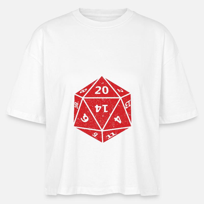 Dungeons Dice RPG Dragons C’EST COMME ÇA QUE JE ROULE - T-shirt bio NOVA Stanley/Stella Femme - blanc