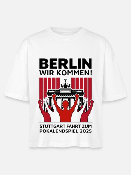 Stuttgart Berlin Finale – Berlin wir kommen! - Stanley/Stella Frauen Boxy Bio-T-Shirt Nova - Weiß