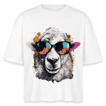 Mouton cool avec des lunettes de soleil - T-shirt bio NOVA Stanley/Stella Femme - blanc - Devant - Anna (173cm)
