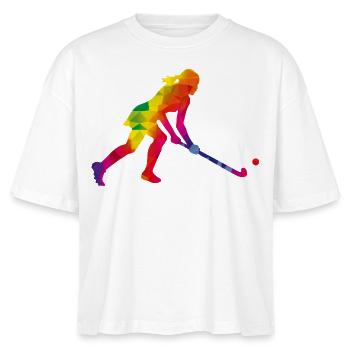 Hockey Frauen Hockeyspielerin Bunt - Stanley/Stella Frauen Boxy Bio-T-Shirt Nova - Weiß - Vorne - Anna (173cm)