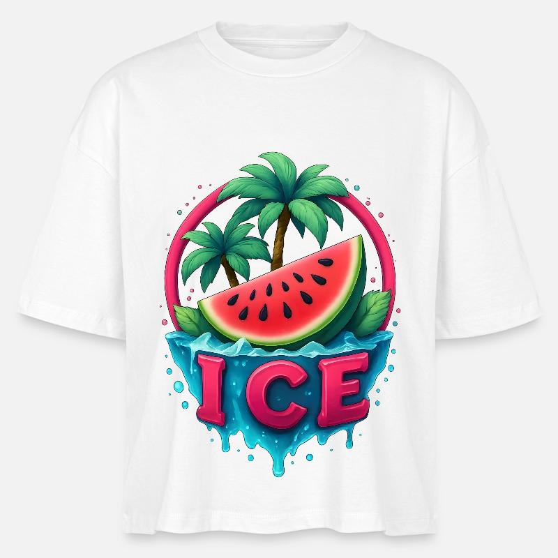 Fraîcheur Tropicale îles de la pastèque - T-shirt bio NOVA Stanley/Stella Femme - blanc