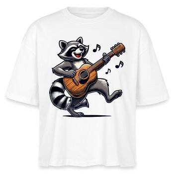 Raccoon Guitar Music - Stanley/Stella Nova Women’s Boxy Organic T-Shirt - white - Front - Anna (173cm)