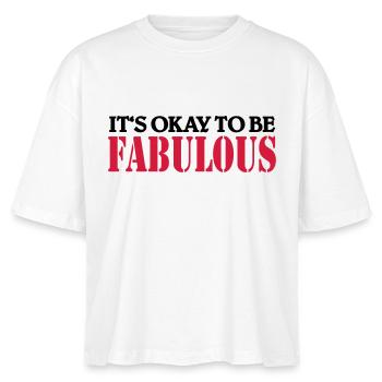 It's okay to be fabulous - T-shirt bio NOVA Stanley/Stella Femme - blanc - Devant - Anna (173cm)