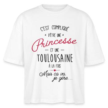 princesse et Toulousaine - T-shirt bio NOVA Stanley/Stella Femme - blanc - Devant - Anna (173cm)