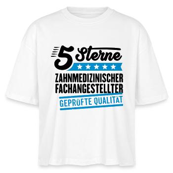 5Sterne Zahnmedizinischer Fachangestellter - Stanley/Stella Frauen Boxy Bio-T-Shirt Nova - Weiß - Vorne - Anna (173cm)