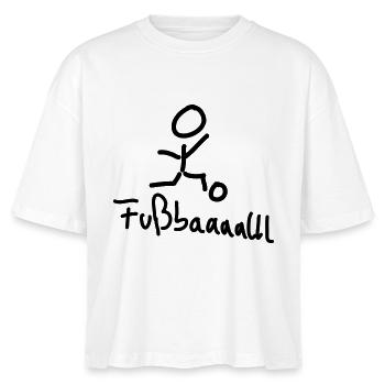 fußball - Stanley/Stella Frauen Boxy Bio-T-Shirt Nova - Weiß - Vorne - Anna (173cm)