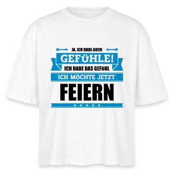Lustiger Party Spruch - Stanley/Stella Frauen Boxy Bio-T-Shirt Nova - Weiß - Vorne - Anna (173cm)