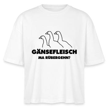 Könnten Sie mal ? - Stanley/Stella Frauen Boxy Bio-T-Shirt Nova - Weiß - Vorne - Anna (173cm)