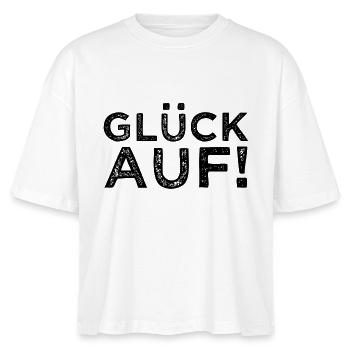 Glückauf! - Bergmann, Ruhrgebiet - Stanley/Stella Frauen Boxy Bio-T-Shirt Nova - Weiß - Vorne - Anna (173cm)