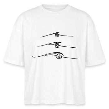 breaking wave - Stanley/Stella Frauen Boxy Bio-T-Shirt Nova - Weiß - Vorne - Anna (173cm)