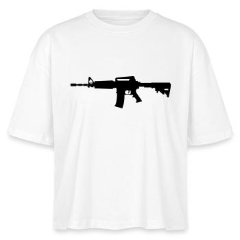 Rifle M-16 - Stanley/Stella Nova Women’s Boxy Organic T-Shirt - white - Front - Anna (173cm)