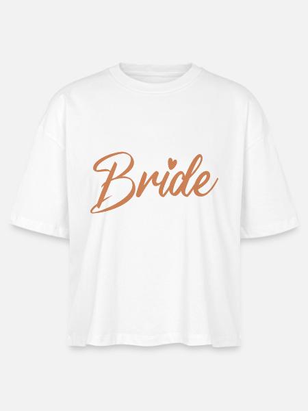 Braut Junggesellenabschied Braut Junggesellenabschied - Stanley/Stella Frauen Boxy Bio-T-Shirt Nova - Weiß