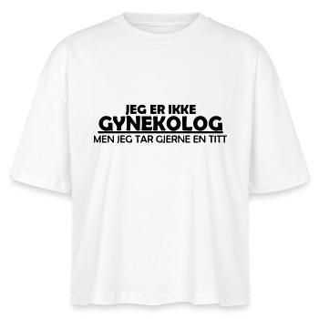 Ich bin kein Gynäkologe. - Stanley/Stella Frauen Boxy Bio-T-Shirt Nova - Weiß - Vorne - Anna (173cm)