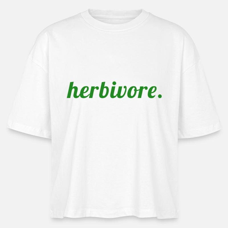 Déclaration de l’herbivore – Bien sûr. Conscient. Vert. - T-shirt bio NOVA Stanley/Stella Femme - blanc