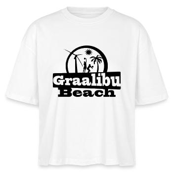 Graalibu Beach Groß - Stanley/Stella Frauen Boxy Bio-T-Shirt Nova - Weiß - Vorne - Anna (173cm)