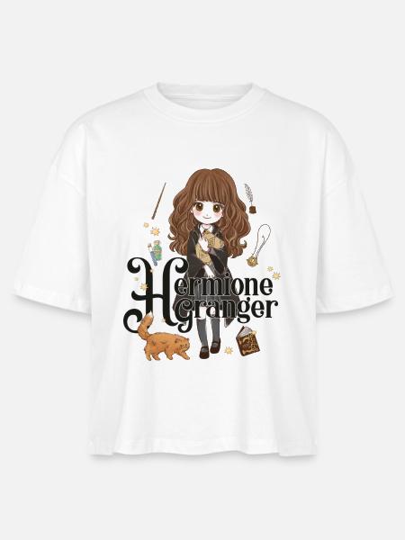 Harry Potter Hermine Granger - Stanley/Stella Frauen Boxy Bio-T-Shirt Nova - Weiß