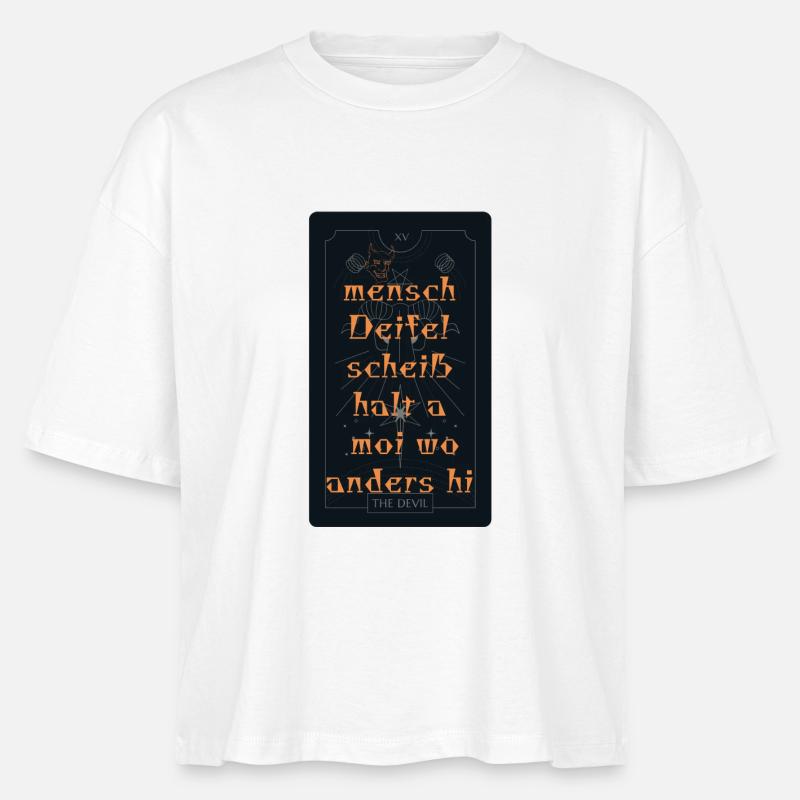 Human Devil - Stanley/Stella Nova Women’s Boxy Organic T-Shirt - white